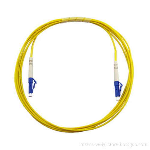 LC/PC-LC/PC SM SX Yellow Fiber-optic Patch Cord with Low IL and High RL (0.9/2.0/3.0mm Optional)